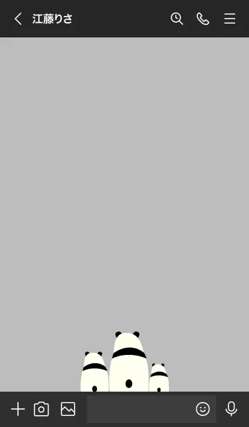 [LINE着せ替え] Panda's Back -Black 3-の画像3