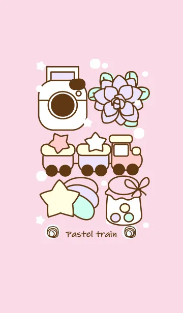 [LINE着せ替え] Mini train & Stars 2の画像1