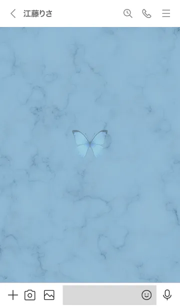 [LINE着せ替え] ～大理石と蝶♥ブルー～の画像3