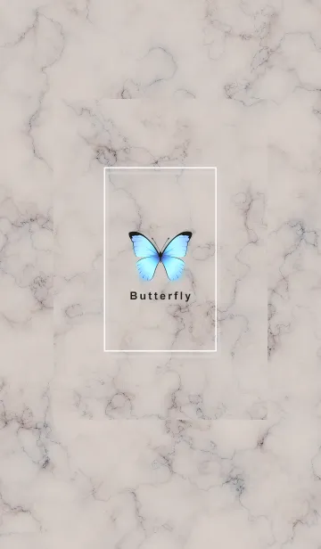 [LINE着せ替え] ～大理石と蝶♥ブラウン～の画像1