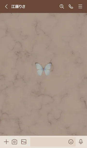 [LINE着せ替え] ～大理石と蝶♥ブラウン～の画像3