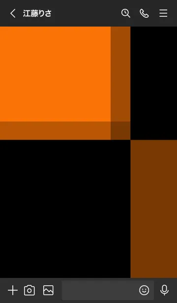 [LINE着せ替え] BLACK X ORANGE OCHREの画像3