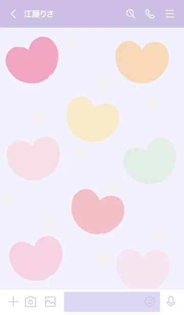 [LINE着せ替え] Sweet mini heart colorful version 14の画像3