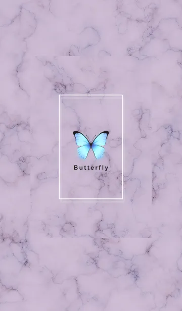 [LINE着せ替え] ～大理石と蝶♥パープル2～の画像1