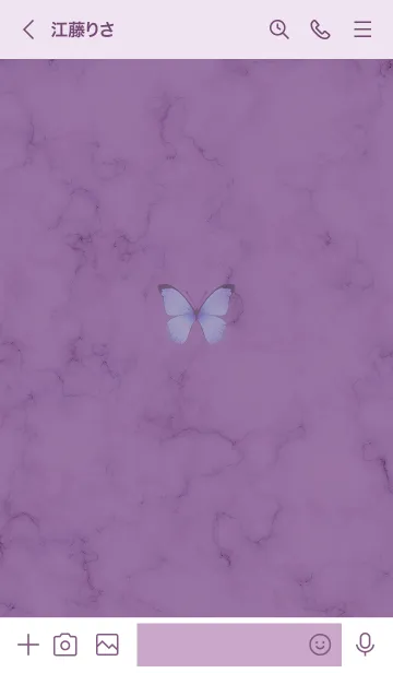 [LINE着せ替え] ～大理石と蝶♥パープル2～の画像3