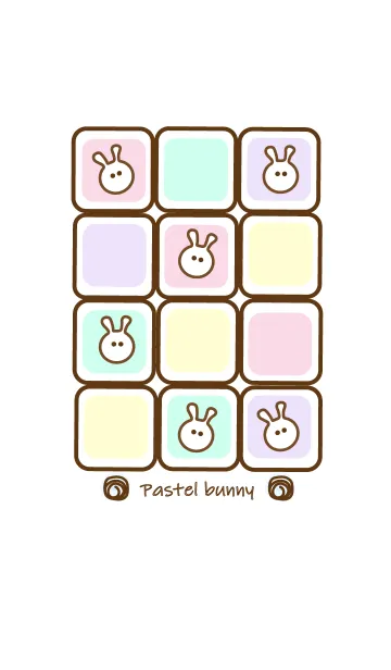 [LINE着せ替え] mini pastel bunny 3の画像1