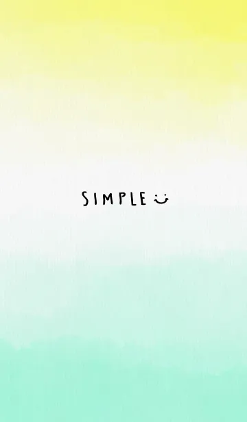 [LINE着せ替え] 水彩グラデーション イエロー グリーン2の画像1