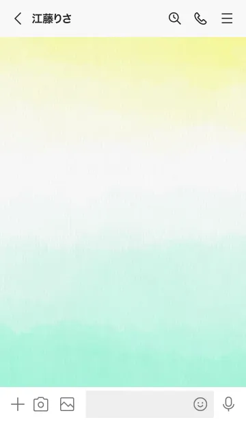 [LINE着せ替え] 水彩グラデーション イエロー グリーン2の画像3