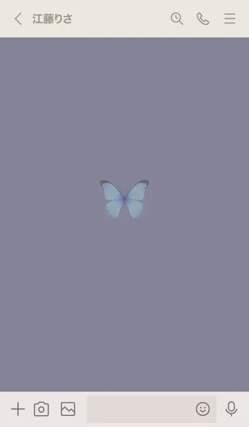 [LINE着せ替え] ～大人女子の蝶々♥グレー～の画像3