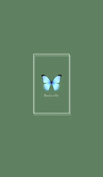 [LINE着せ替え] ～大人女子の蝶々♥グリーン～の画像1