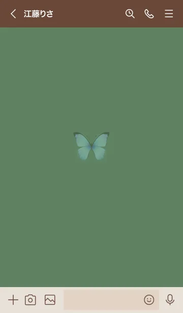 [LINE着せ替え] ～大人女子の蝶々♥グリーン～の画像3