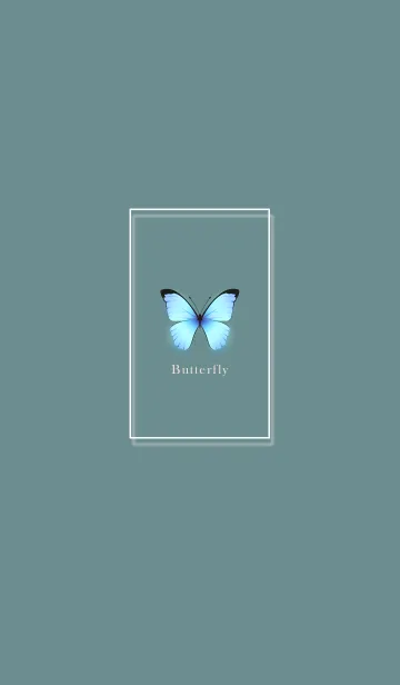 [LINE着せ替え] ～大人女子の蝶々♥ブルーグリーン～の画像1