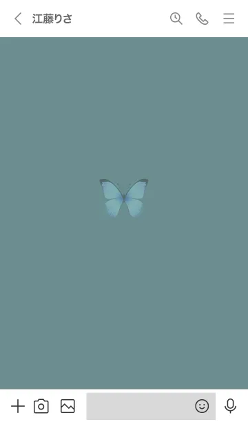 [LINE着せ替え] ～大人女子の蝶々♥ブルーグリーン～の画像3