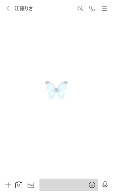 [LINE着せ替え] ～大人女子の蝶々♥ホワイト～の画像3