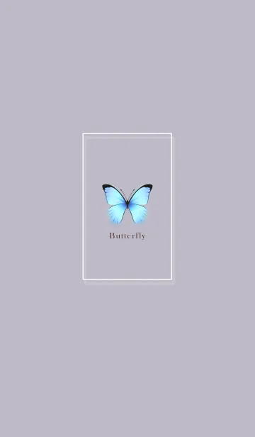 [LINE着せ替え] ～大人女子の蝶々♥パープルグレー～の画像1