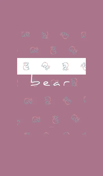 [LINE着せ替え] ブラックとピンク : くまの画像1