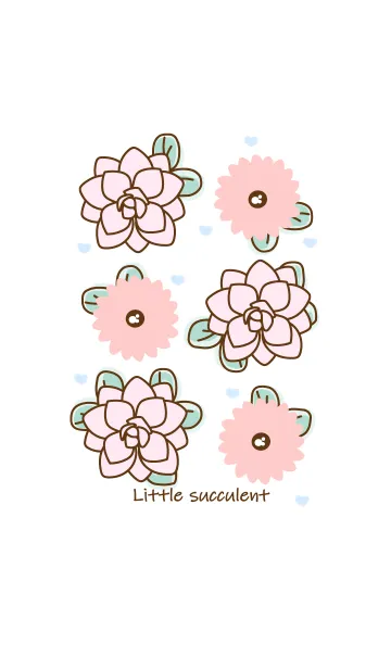 [LINE着せ替え] Little pastel succulent 4の画像1