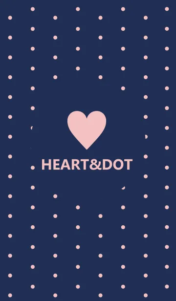 [LINE着せ替え] HEART&DOT *NAVY PINK 2*の画像1