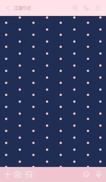 [LINE着せ替え] HEART&DOT *NAVY PINK 2*の画像3