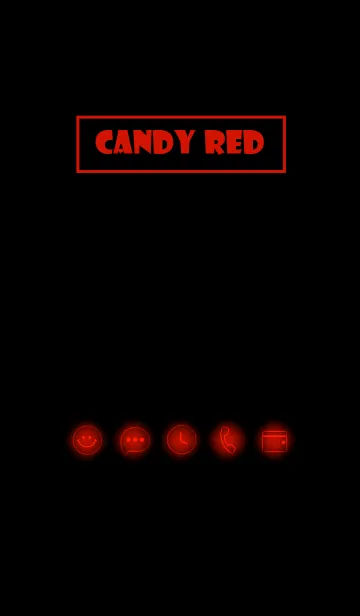 [LINE着せ替え] Candy Red  Neon Theme Ver.9 (JP)の画像1