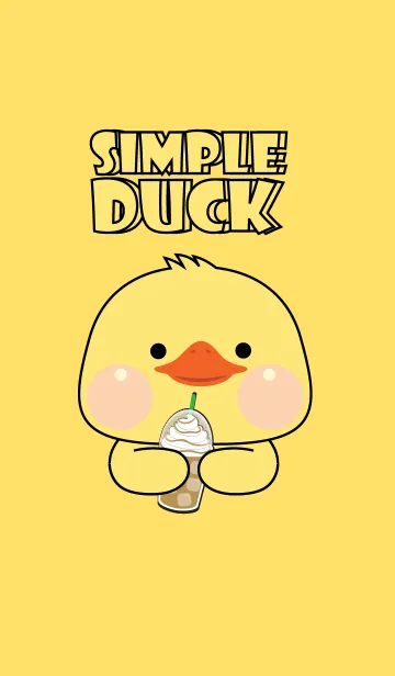 [LINE着せ替え] Simple Cutie Duck Theme (JP)の画像1