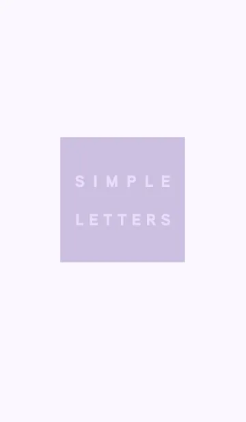 シンプル 文字だけ / ラベンダーパープルの着せ替えメイン画像