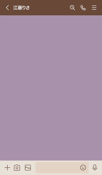 [LINE着せ替え] 2色スマイル ブラウン&パープル4の画像3