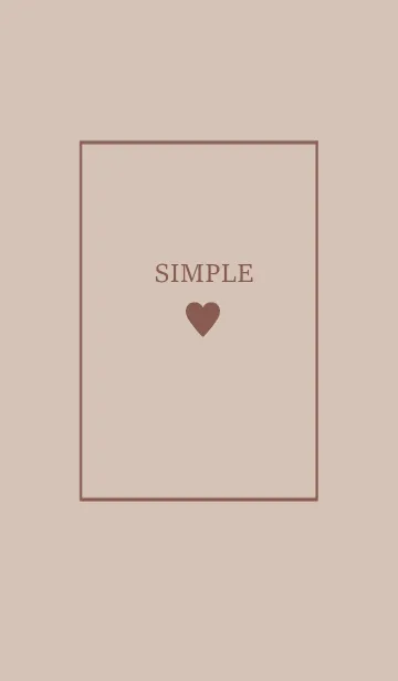 大人のシンプルハート -antique brown-のLINE着せ替え