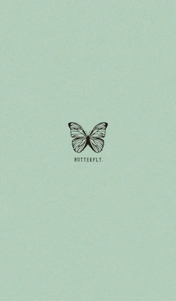 [LINE着せ替え] Simple Butterfly - ミント グリーン -の画像1