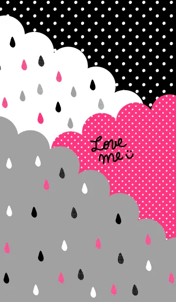 [LINE着せ替え] カラフル雫-ピンク4-の画像1