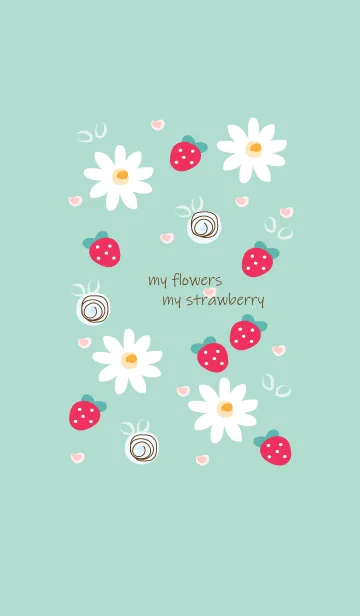 [LINE着せ替え] Flowers & Strawberry 10の画像1