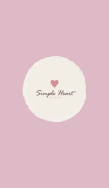 [LINE着せ替え] Simple Heart Dusky Pink.MEKYM 7の画像1
