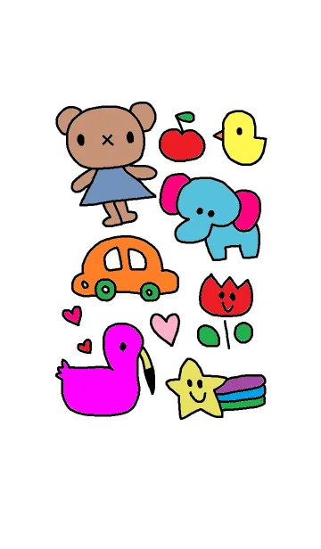 [LINE着せ替え] リロフレンズ x白の画像1