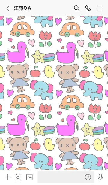 [LINE着せ替え] リロフレンズ x白の画像3