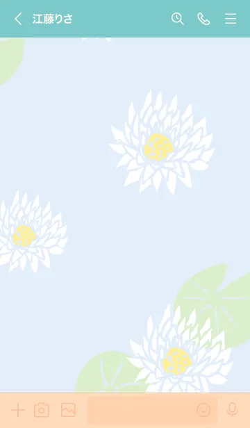 [LINE着せ替え] 白い蓮の花5の画像3