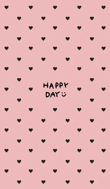 [LINE着せ替え] 黒ハートくすみピンク5の画像1