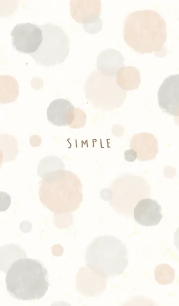 [LINE着せ替え] 水彩 ドット ベージュ7の画像1