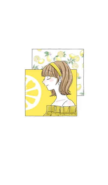 [LINE着せ替え] ふんわり♡レモンおとめの画像1