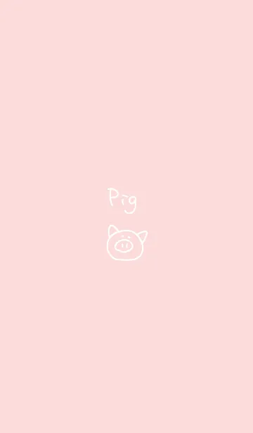 [LINE着せ替え] -シンプル Pig-の画像1