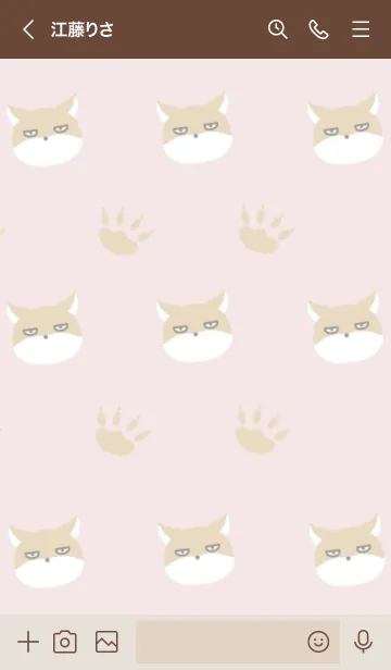 [LINE着せ替え] チベットスナギツネ ピンクベージュの画像3