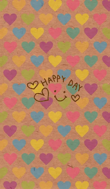 [LINE着せ替え] クラフトハートカラフル スマイル22の画像1