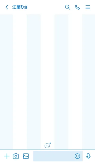 [LINE着せ替え] 大人可愛いスマイルお花＊ブルーの画像3