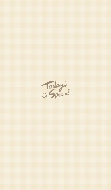 [LINE着せ替え] ギンガムチェック ベージュの画像1