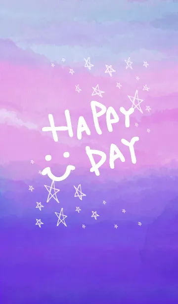 [LINE着せ替え] グラデーション星スマイル5の画像1