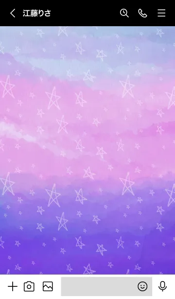 [LINE着せ替え] グラデーション星スマイル5の画像3