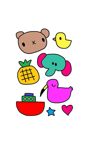 [LINE着せ替え] リロフレンズ xホワイトの画像1