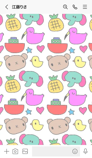 [LINE着せ替え] リロフレンズ xホワイトの画像3