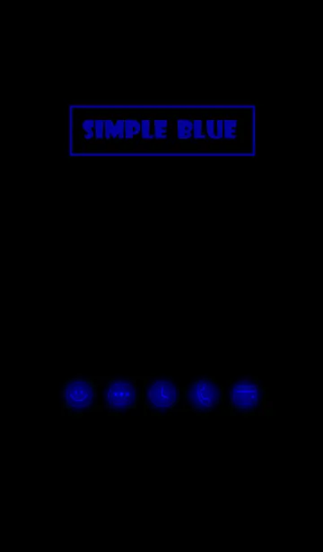 [LINE着せ替え] Blue Neon Theme Ver.9 (JP)の画像1
