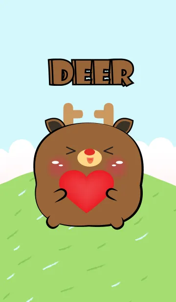 [LINE着せ替え] Cute Chubby Deer  Theme (JP)の画像1