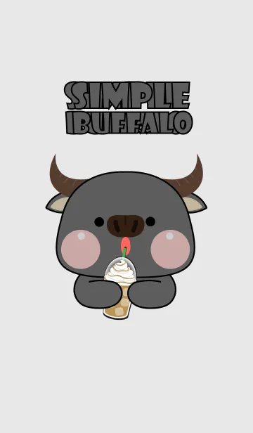 [LINE着せ替え] Simple Cutie Buffalo  Theme (JP)の画像1